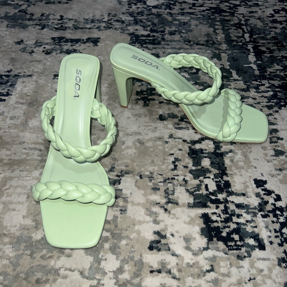 Light green 3 inch heels
